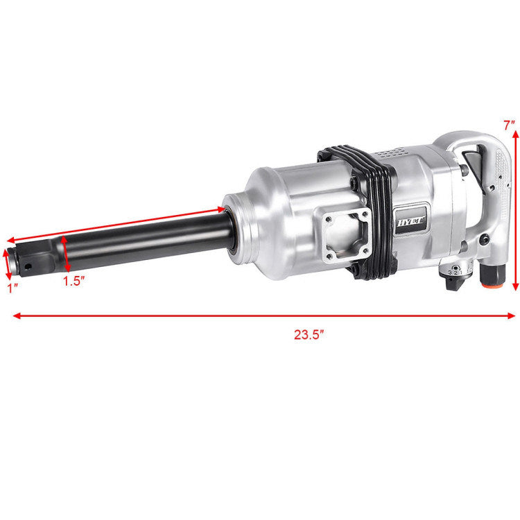 Heavy Duty 1 Inch Air Impact Wrench Gun with Case