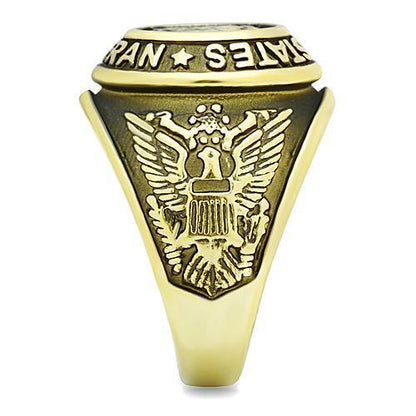 United States Veteran Gold (Ion Plating) Stainless Steel Ring