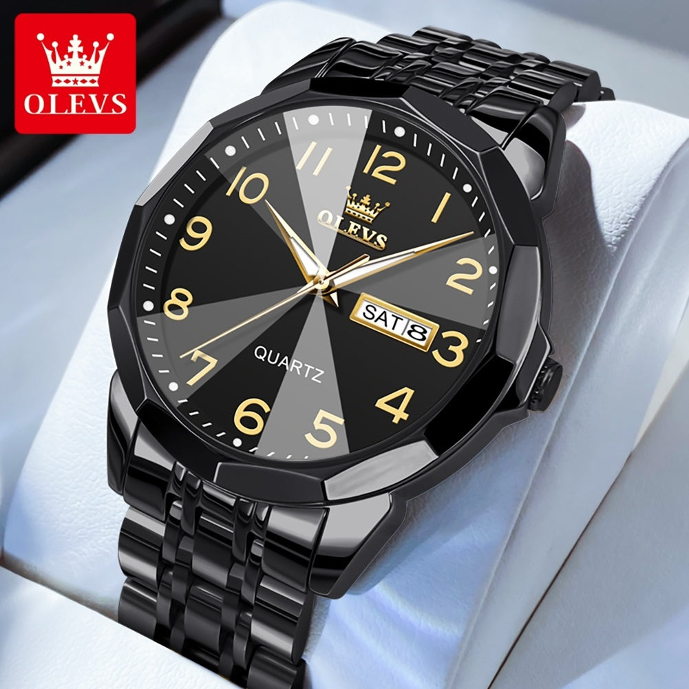 Men's Watch Quartz Waterproof Luminous Stainless Steel Wristwatch