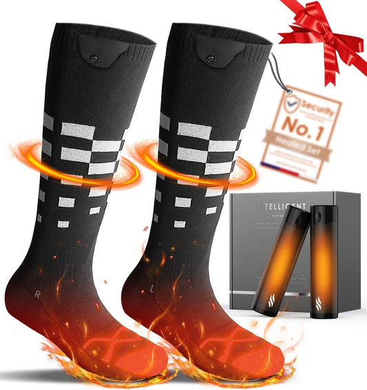 Heated Set Rechargeable - Heated Socks and Hand Warmers for Men - 2 Packs