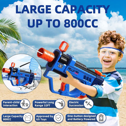 Motorized High Capacity Long Range Squirt Guns