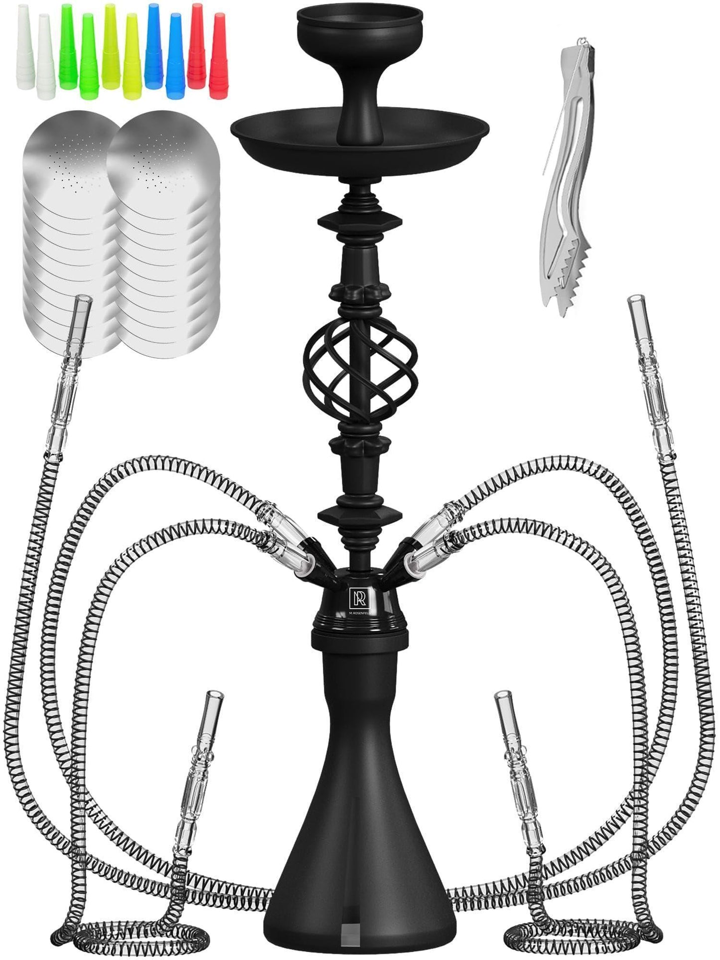 4 Hose Black Hookah Set with 50x Foil Big Silicone Bowl - ZenZebar.com4 Hose Black Hookah Set with 50x Foil Big Silicone Bowlsmoking accessoryZenZebar.comD0102HRZIV2 - M. Rosenfeld