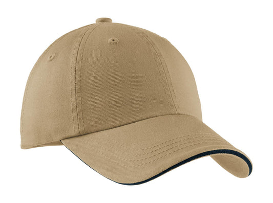 Port Authority Sandwich Bill Cap with Striped Closure