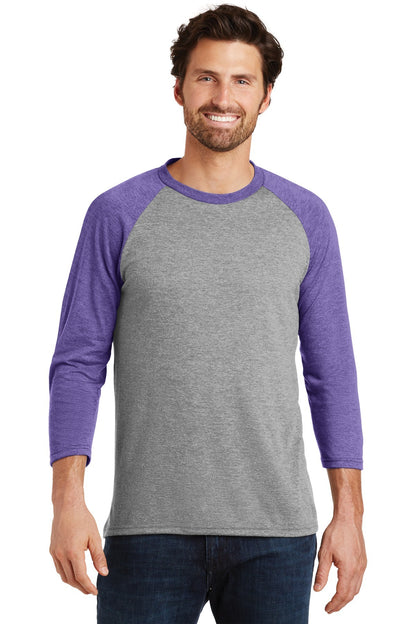 District Perfect Tri 3/4-Sleeve Raglan DM136