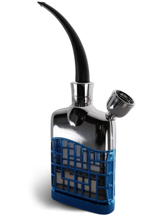 Silver Blue Portable Hookah Set For Travel