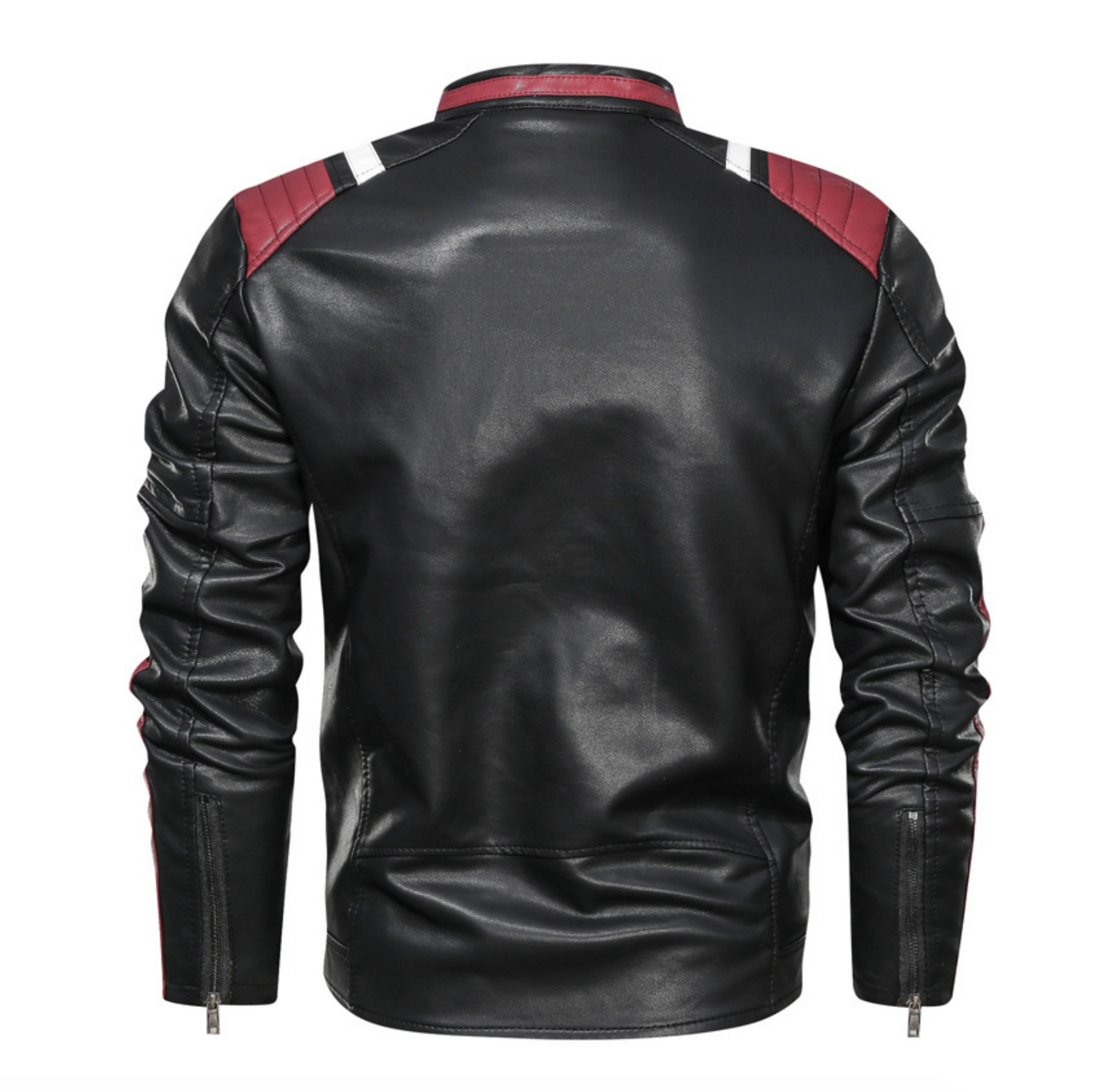 Mens Biker Jacket With Shoulder Details