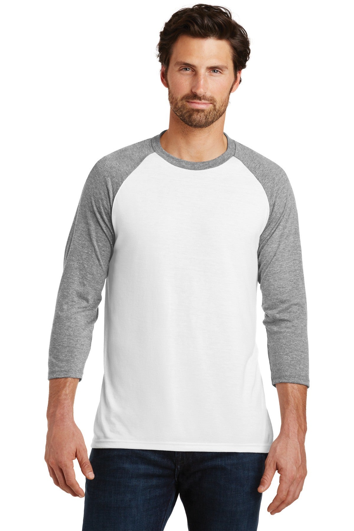 District Perfect Tri 3/4-Sleeve Raglan DM136