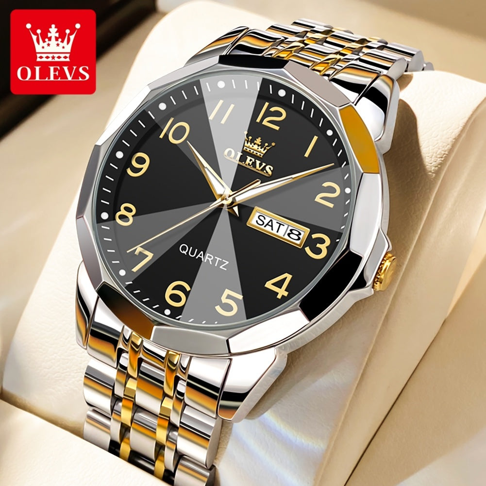 Men's Watch Quartz Waterproof Luminous Stainless Steel Wristwatch