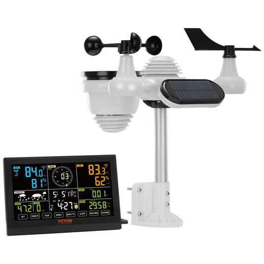 7-in-1 Wireless Weather Station, 7.5 in Large Color Display, Digital Home Weather Station