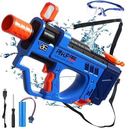 Motorized High Capacity Long Range Squirt Guns