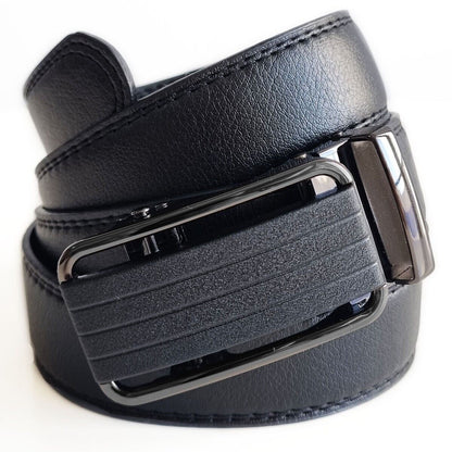 Men's Leather Belt With Slide Buckle Ratchet