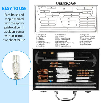 126Pcs Universal Gun Cleaning Kit