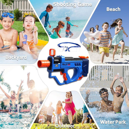 Motorized High Capacity Long Range Squirt Guns