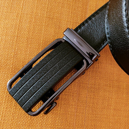 Men's Leather Belt With Slide Buckle Ratchet