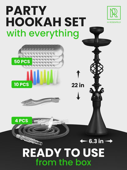 4 Hose Black Hookah Set with 50x Foil Big Silicone Bowl - ZenZebar.com4 Hose Black Hookah Set with 50x Foil Big Silicone Bowlsmoking accessoryZenZebar.comD0102HRZIV2 - M. Rosenfeld