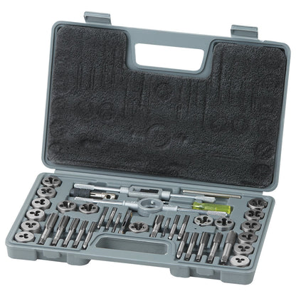 40 pc Tap and Die Set, Includes SAE Size NC/NF/NPT