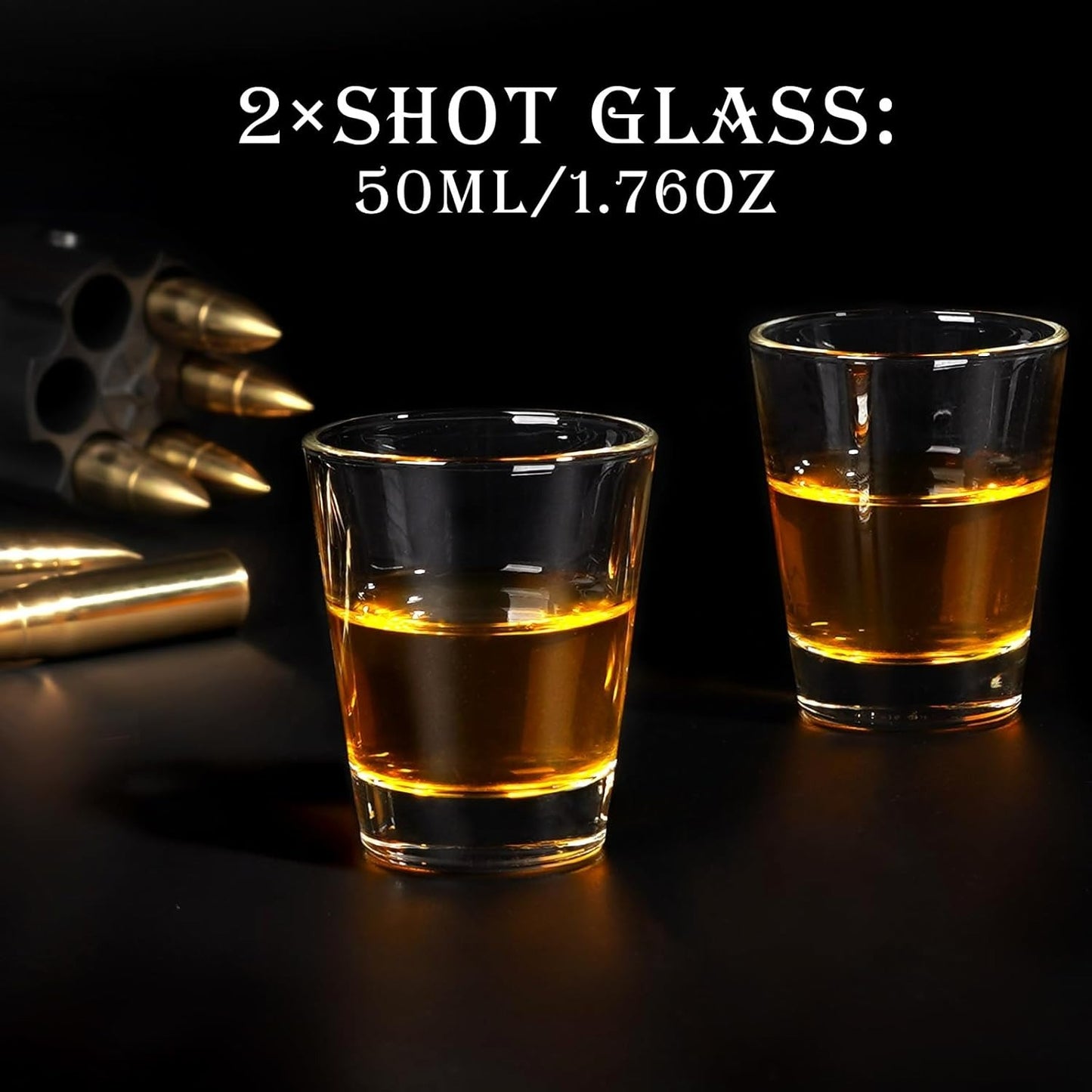 Revolver Whiskey Decanter Bar Set With Shot Glasses