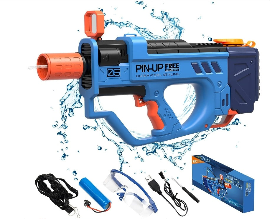 Motorized High Capacity Long Range Squirt Guns