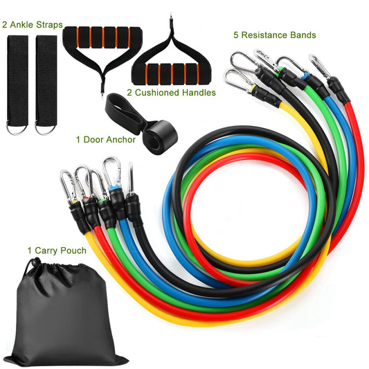 11 Pcs Resistance Bands Set Fitness Workout